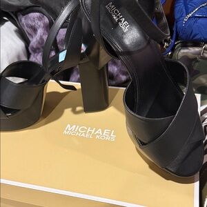 Michael Kors Black Strappy Heels